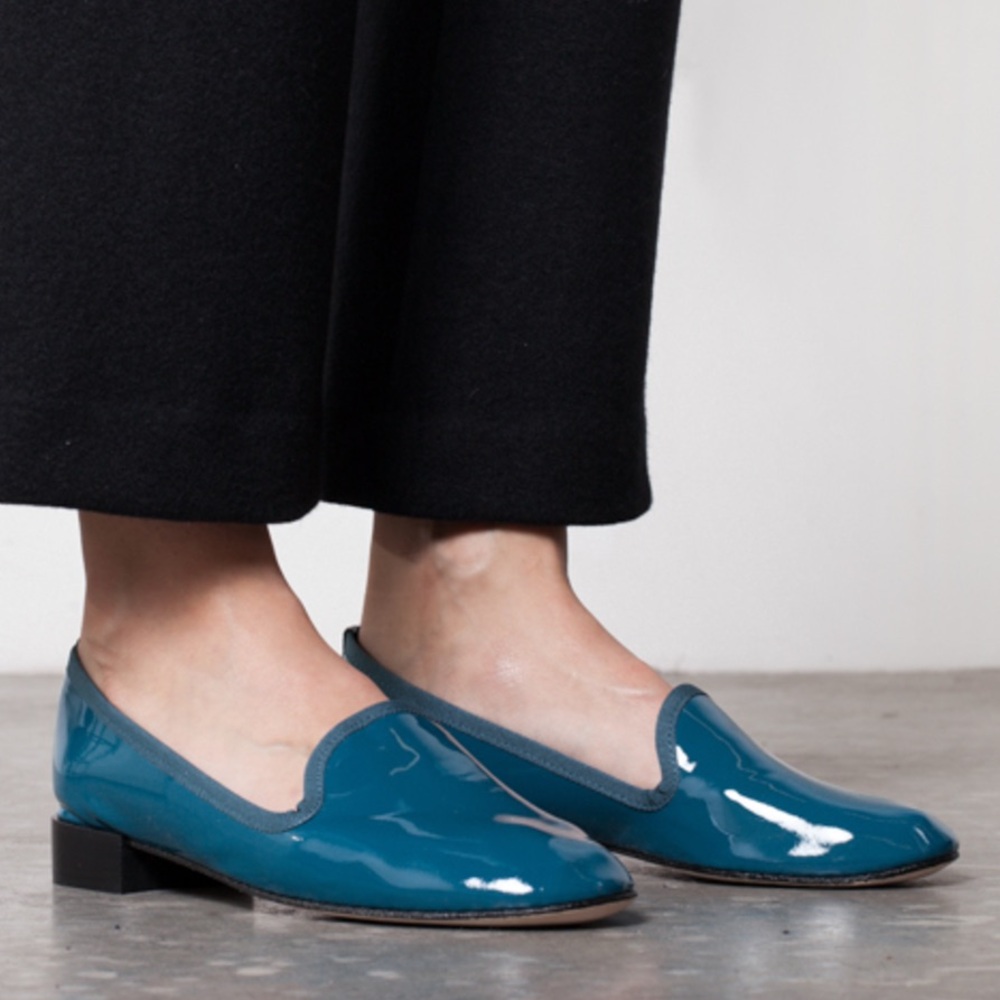 Repetto Tito Slipper in Peacock Blue